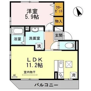 マルモカオン B棟【1階】の間取り