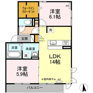 ナインヒルズ【2階】の間取り