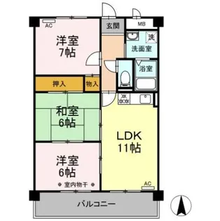 3LDKの間取り画像