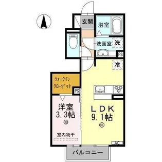 ルガールマルト B棟【1階】の間取り