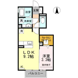 ルガールマルト B棟【1階】の間取り