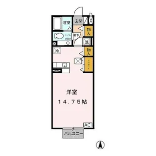 アンティエーヌ モナリエ A【1階】の間取り
