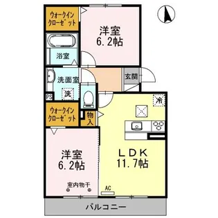 ソラーナ【1階】の間取り