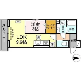 1LDKの間取り画像