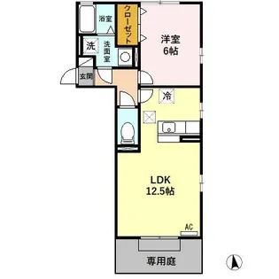 MEZONかとう【1階】の間取り