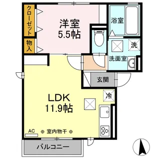 ルーセント【1階】の間取り