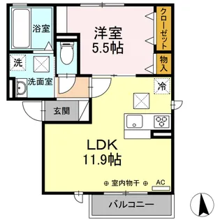 ルーセント【1階】の間取り