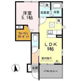 カルペスターレ【1階】の間取り