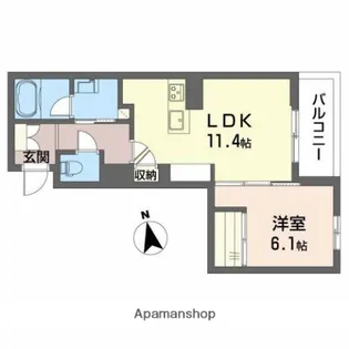 シャーメゾン長良セントラル【3階】の間取り