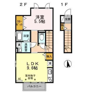 カーサスガⅡ【2階】の間取り