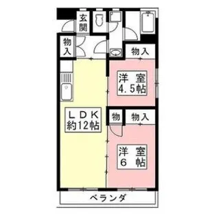 エスポワール長良【1階】の間取り