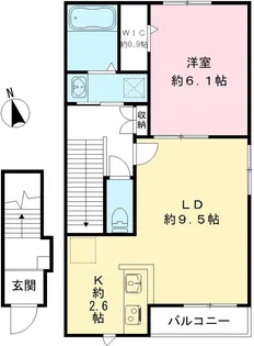 1LDKの間取り画像