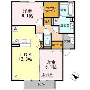 ハッピーハウスⅢ【2階】の間取り