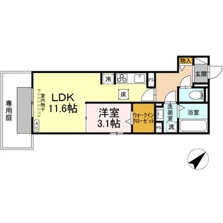 GRAND FELICIA(グランフェリシア)【1階】の間取り