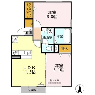 マノワール・KⅡ B【2階】の間取り