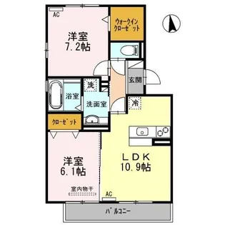 DーROOM北一色【2階】の間取り