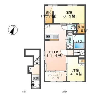 スピカ(SPICA)【201号室】の間取り