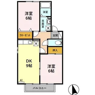 アヴェニール幸 B【1階】の間取り