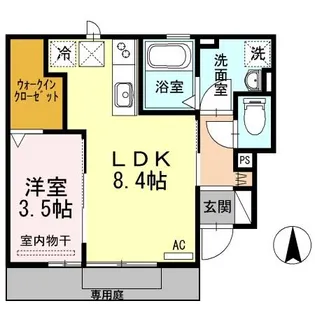 カーサ レイール【1階】の間取り