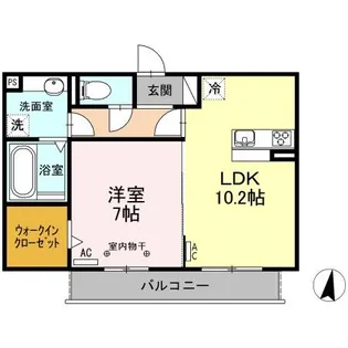 ウエスト サイド レジデンス【2階】の間取り