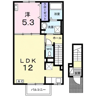 オリーブM Ⅱ【2階】の間取り