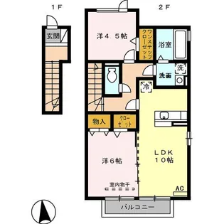 ルーエ岐南 A【2階】の間取り