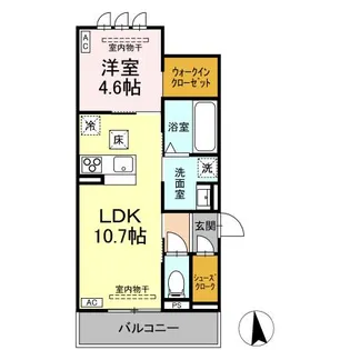 セレスティア福光西 WEST【1階】の間取り
