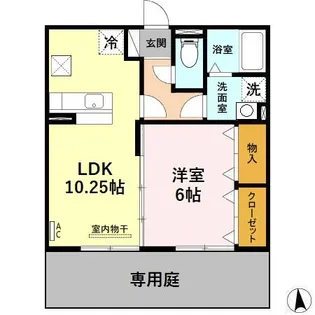 CASA・L B棟【1階】の間取り