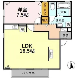 パークハイム A棟【2階】の間取り