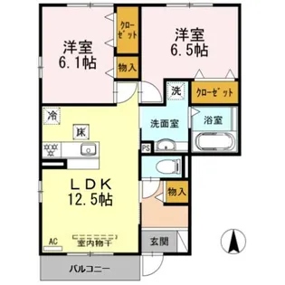 グラン ビュー ソニック A棟【1階】の間取り