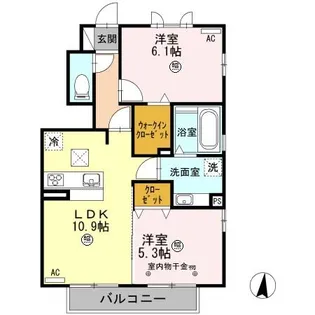 シャトン【1階】の間取り
