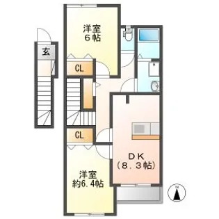 アメジストM&Sキャンペーン中【2階】の間取り