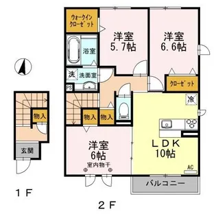 セレーノ本荘【2階】の間取り