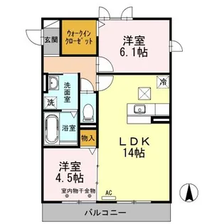 プレミールII【1階】の間取り