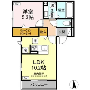 レセンテさくらII【1階】の間取り