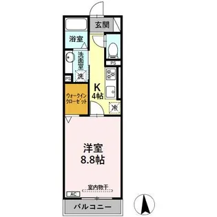 パーチェ黒野【2階】の間取り