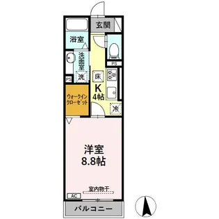 パーチェ黒野【1階】の間取り