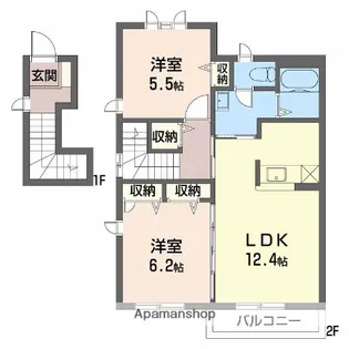 グランシャリオ Ⅱ【2階】の間取り