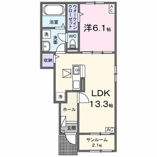 リーフⅠ【1階】の間取り