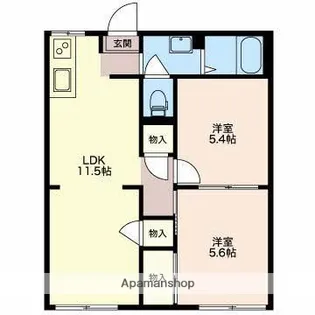 グリーンヒルズ B【1階】の間取り
