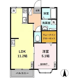 ビバリーヒルズ II【1階】の間取り