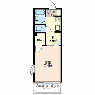 グリーンコーポ西大垣A【1階】の間取り