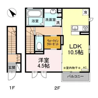 セジュール芝 アネックス【2階】の間取り