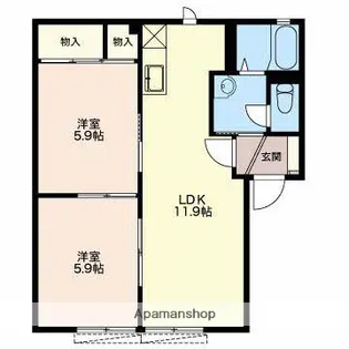 グリーンとぴあ Ⅱ【1階】の間取り