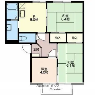 エクセルカーサ【2階】の間取り