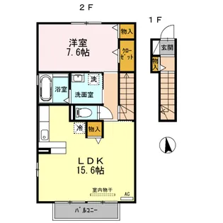 シンフォニー B棟【2階】の間取り
