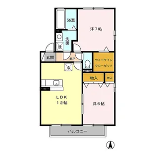 THREE WOODS Y&F A【2階】の間取り