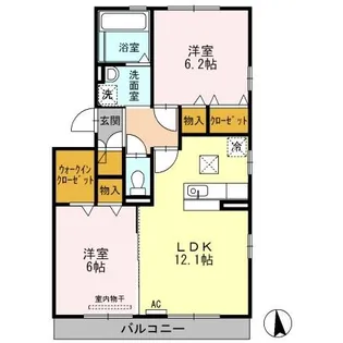 フォルトゥーナII【1階】の間取り