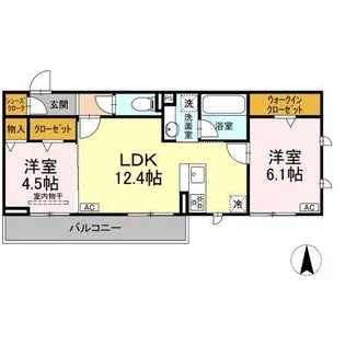 DーROOM大川【2階】の間取り