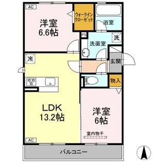 DーROOM大川【2階】の間取り